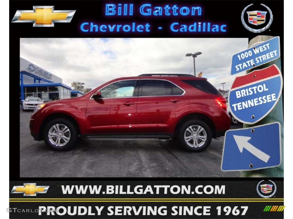 2013 Equinox LT AWD - Crystal Red Tintcoat / Jet Black photo #1
