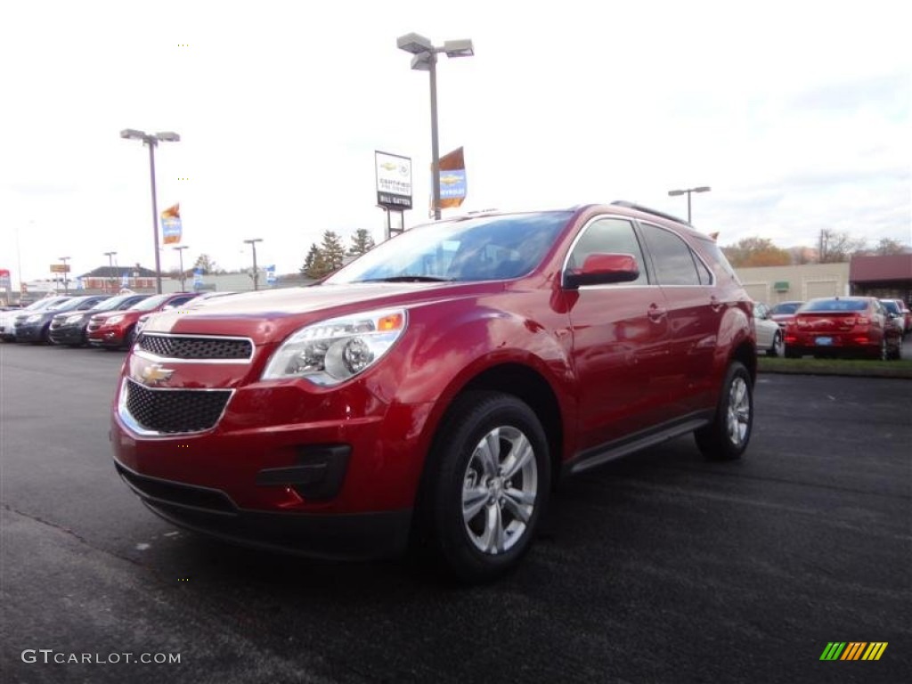 2013 Equinox LT AWD - Crystal Red Tintcoat / Jet Black photo #2