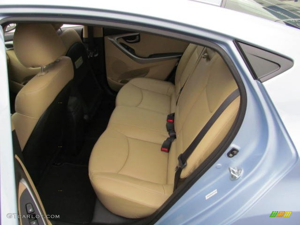 2012 Elantra Limited - Blue Sky Metallic / Beige photo #22