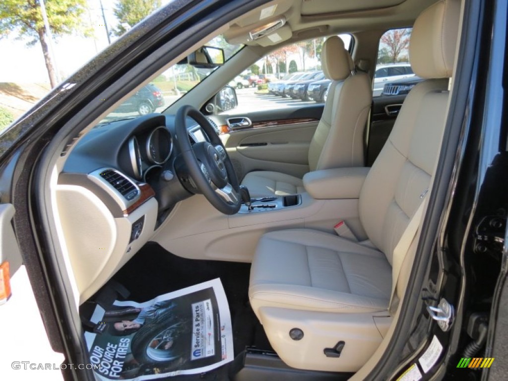 Black/Light Frost Beige Interior 2013 Jeep Grand Cherokee Limited Photo #73146267