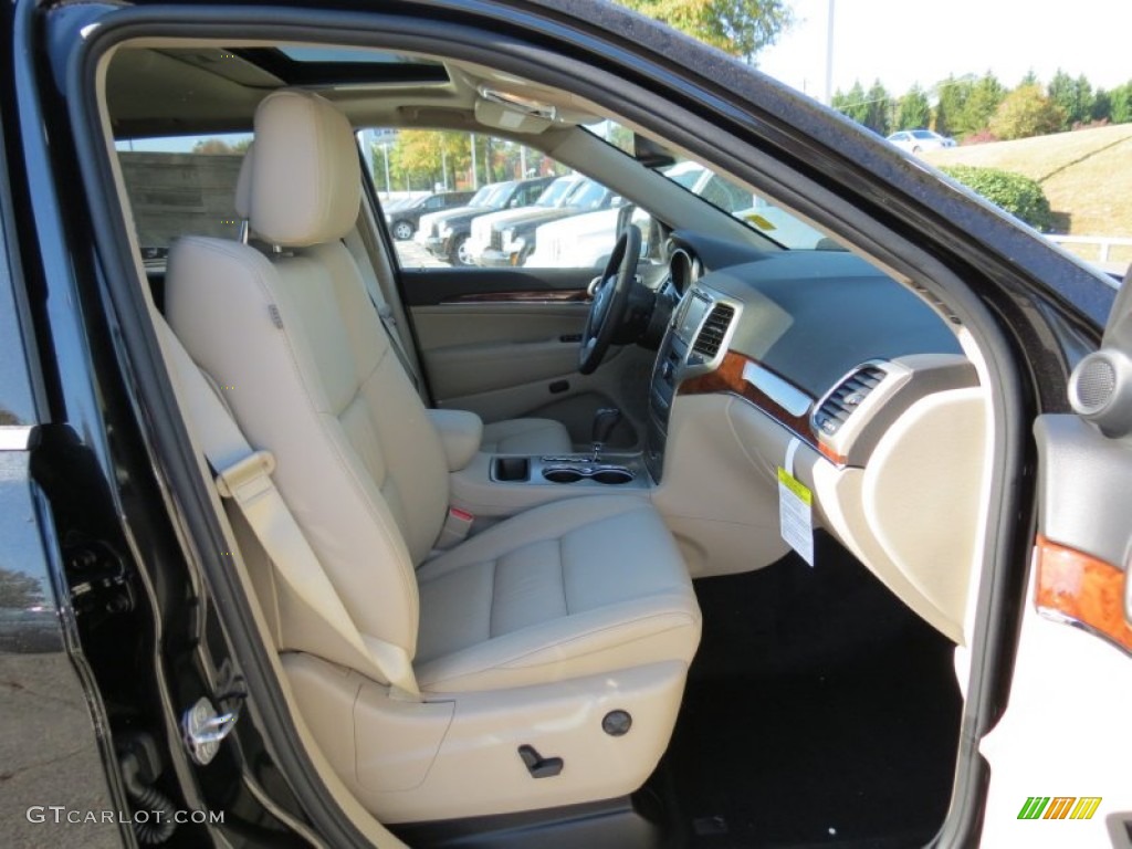 Black/Light Frost Beige Interior 2013 Jeep Grand Cherokee Limited Photo #73146399