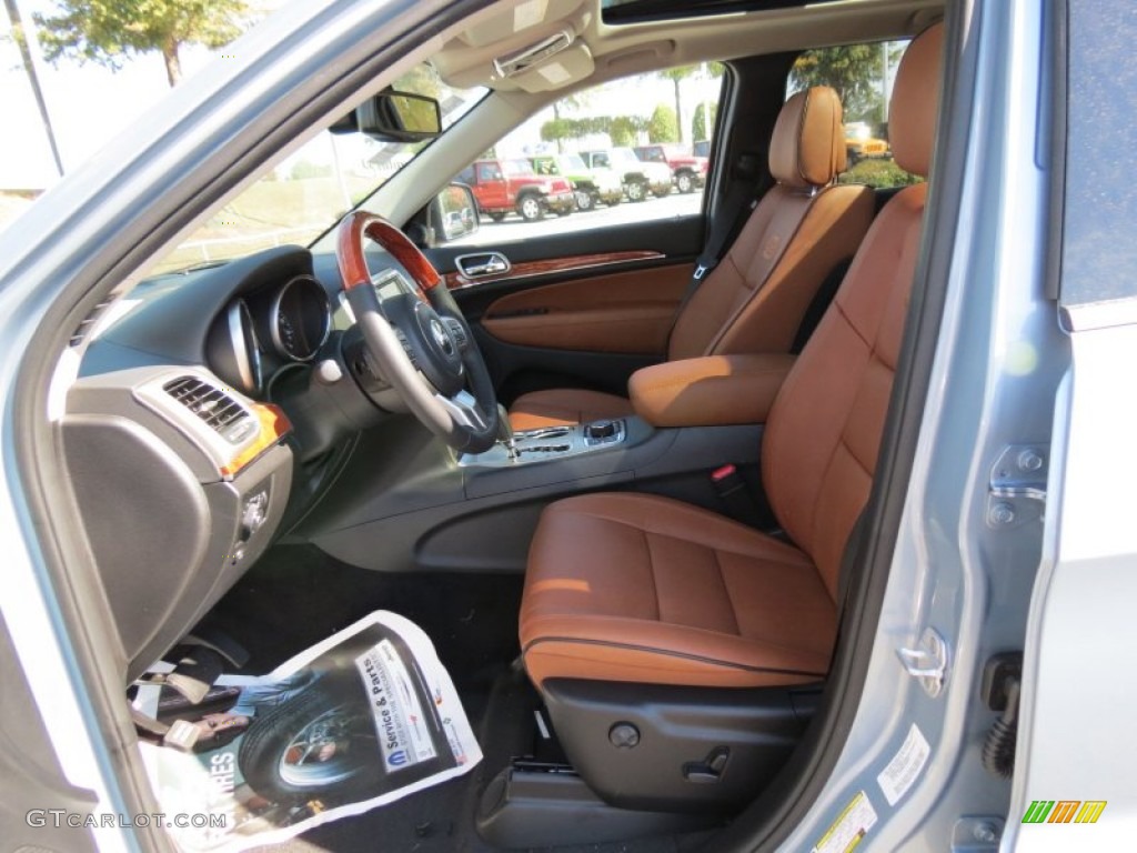 2013 Grand Cherokee Overland 4x4 - Winter Chill Pearl / New Saddle/Black photo #6