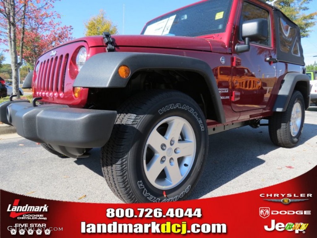 2013 Wrangler Sport S 4x4 - Deep Cherry Red Crystal Pearl / Black photo #1