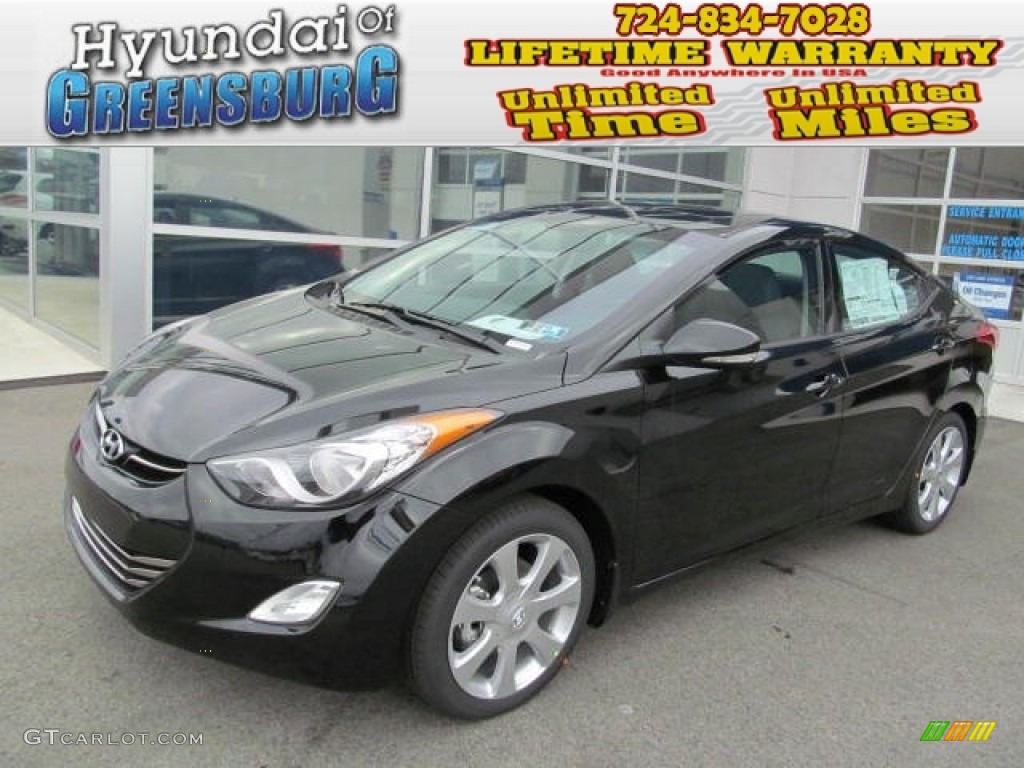 2013 Elantra Limited - Black / Gray photo #1