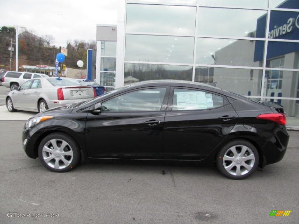 2013 Elantra Limited - Black / Gray photo #2