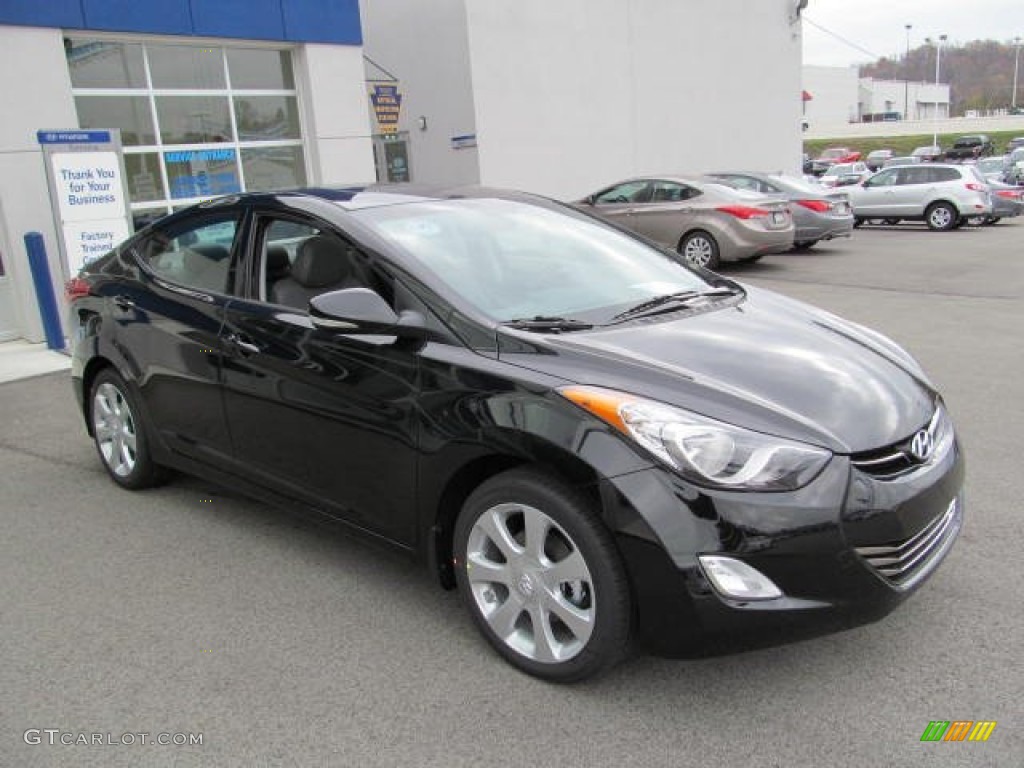 2013 Elantra Limited - Black / Gray photo #4