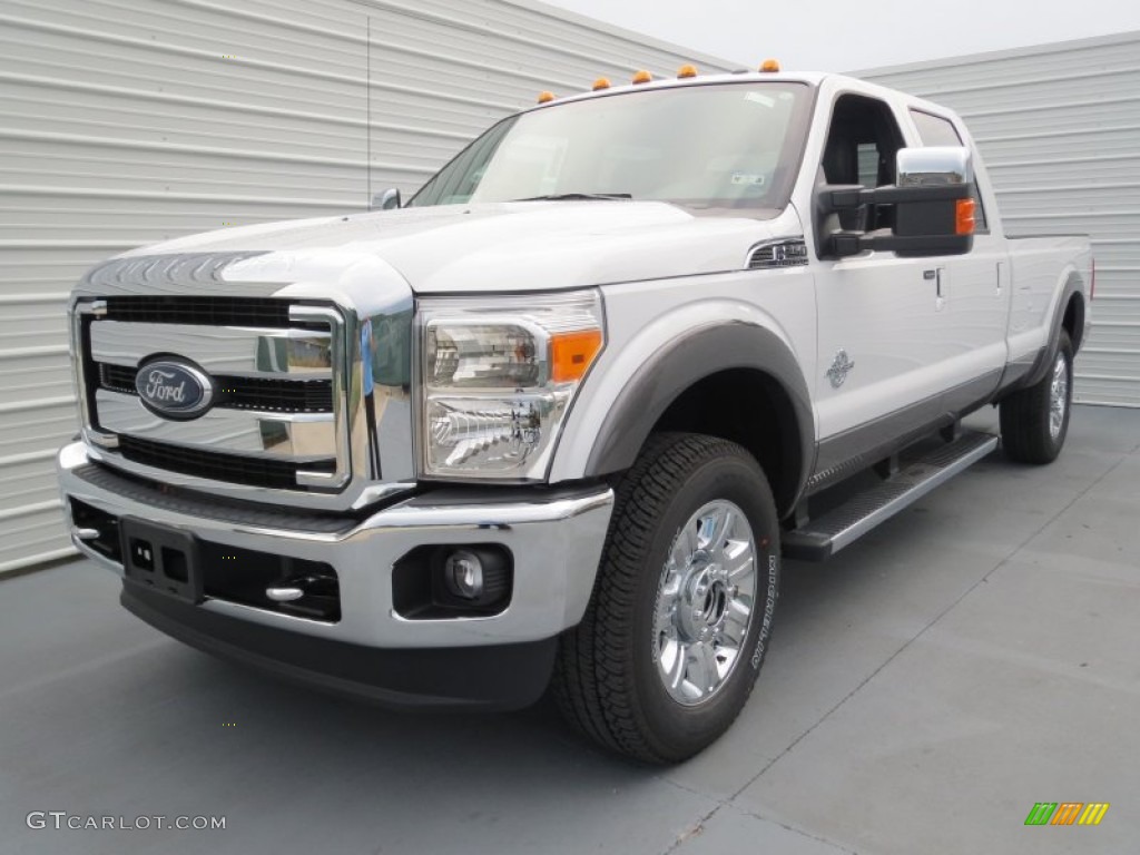 2012 F250 Super Duty Lariat Crew Cab 4x4 - Oxford White / Black photo #6