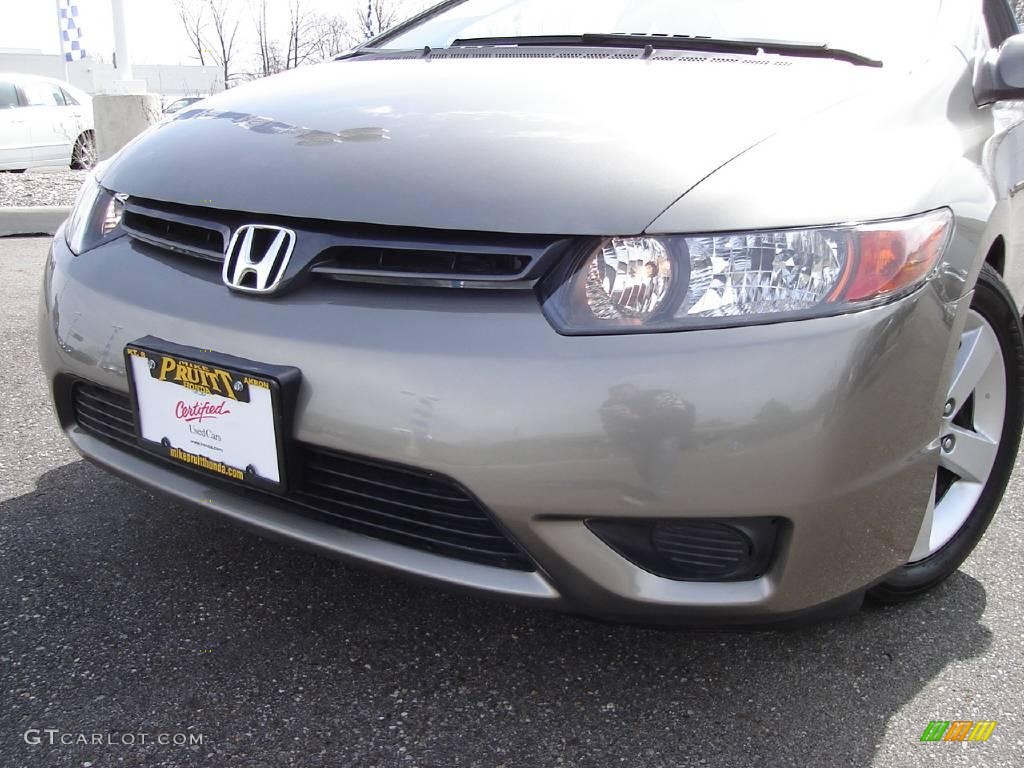 2006 Civic EX Coupe - Galaxy Gray Metallic / Gray photo #8