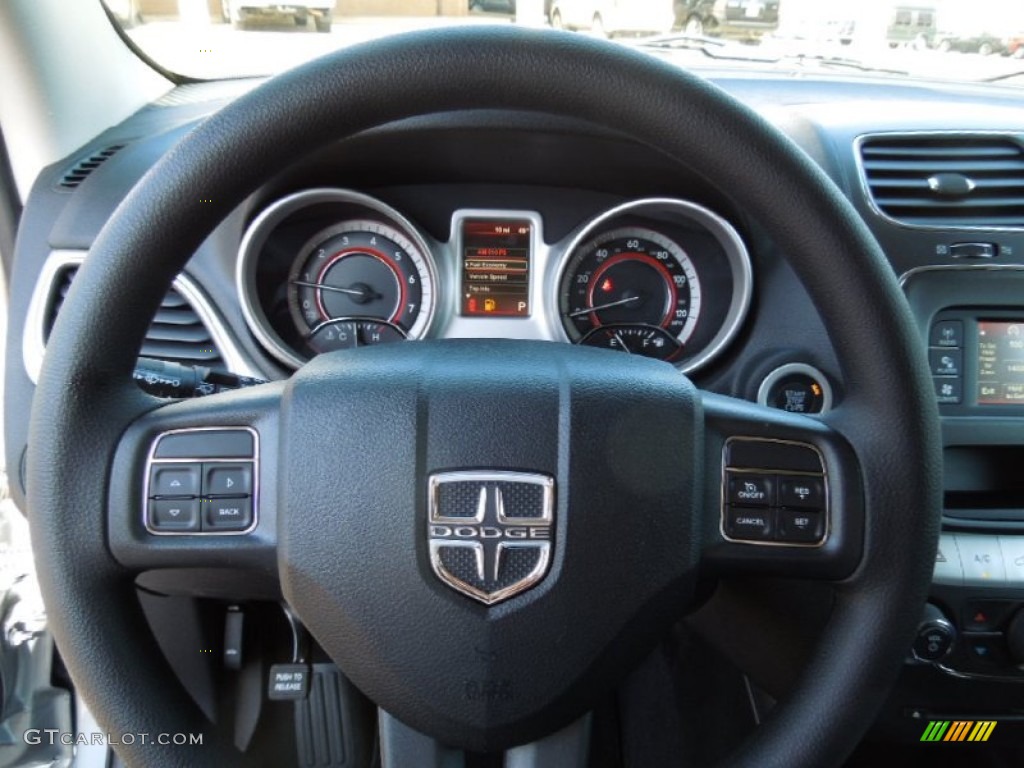 2013 Dodge Journey SXT Black Steering Wheel Photo #73154767