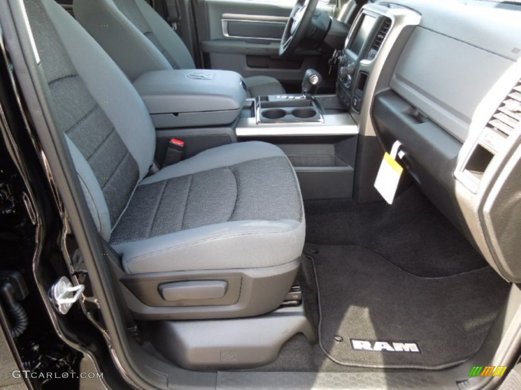 Black/Diesel Gray Interior 2013 Ram 1500 Big Horn Crew Cab Photo #73156335