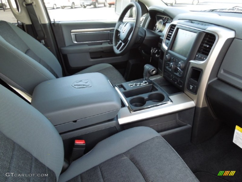 Black/Diesel Gray Interior 2013 Ram 1500 Big Horn Crew Cab Photo #73156353