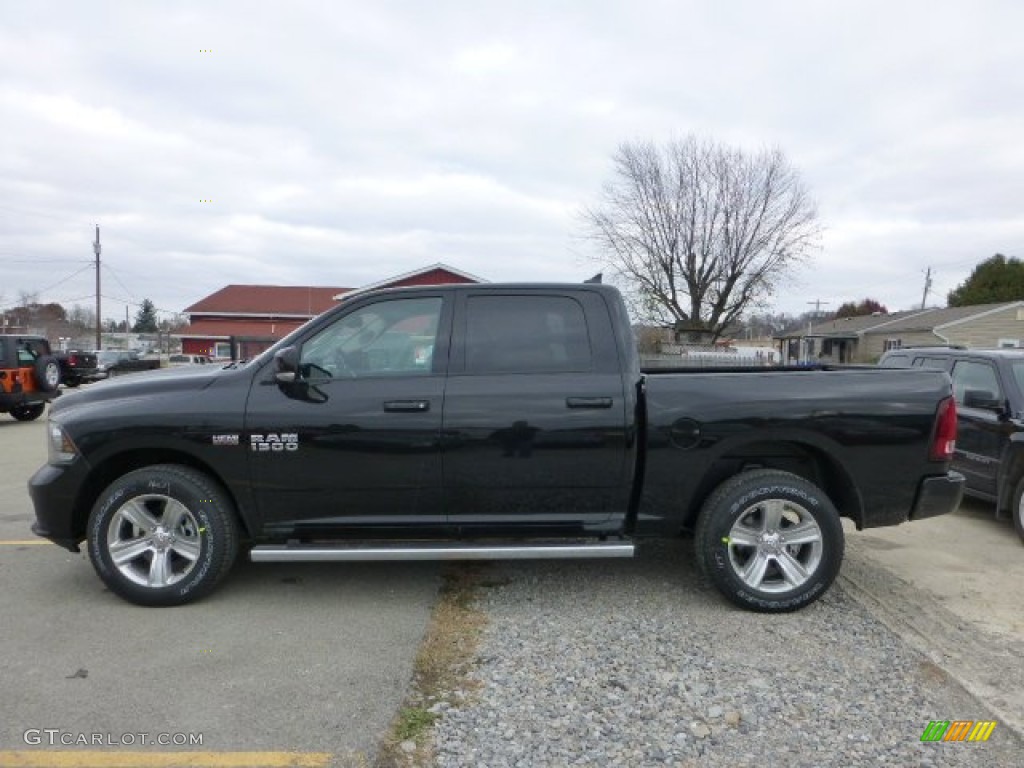 Black 2013 Ram 1500 Sport Crew Cab 4x4 Exterior Photo #73156356