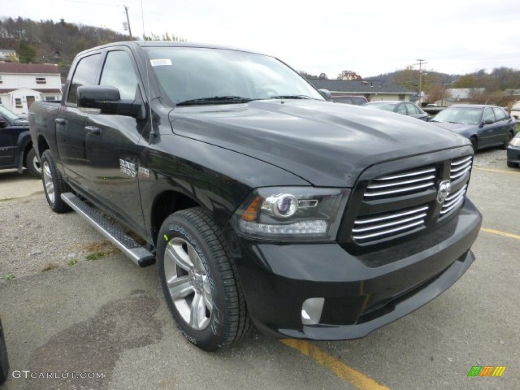 Black 2013 Ram 1500 Sport Crew Cab 4x4 Exterior Photo #73156431