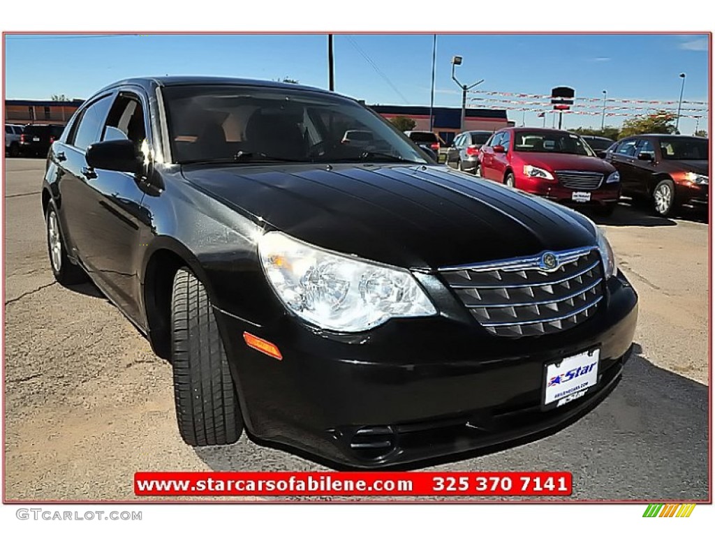 2009 Sebring LX Sedan - Brilliant Black Crystal Pearl / Dark Slate Gray photo #8