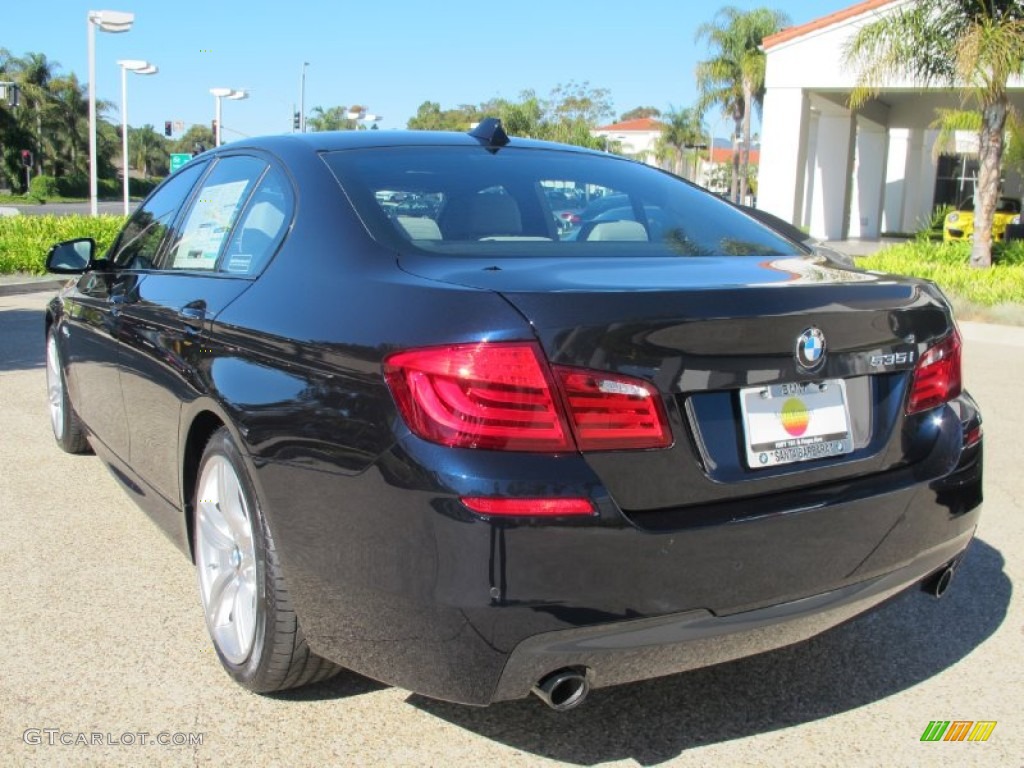 2013 5 Series 535i Sedan - Carbon Black Metallic / Everest Gray photo #3