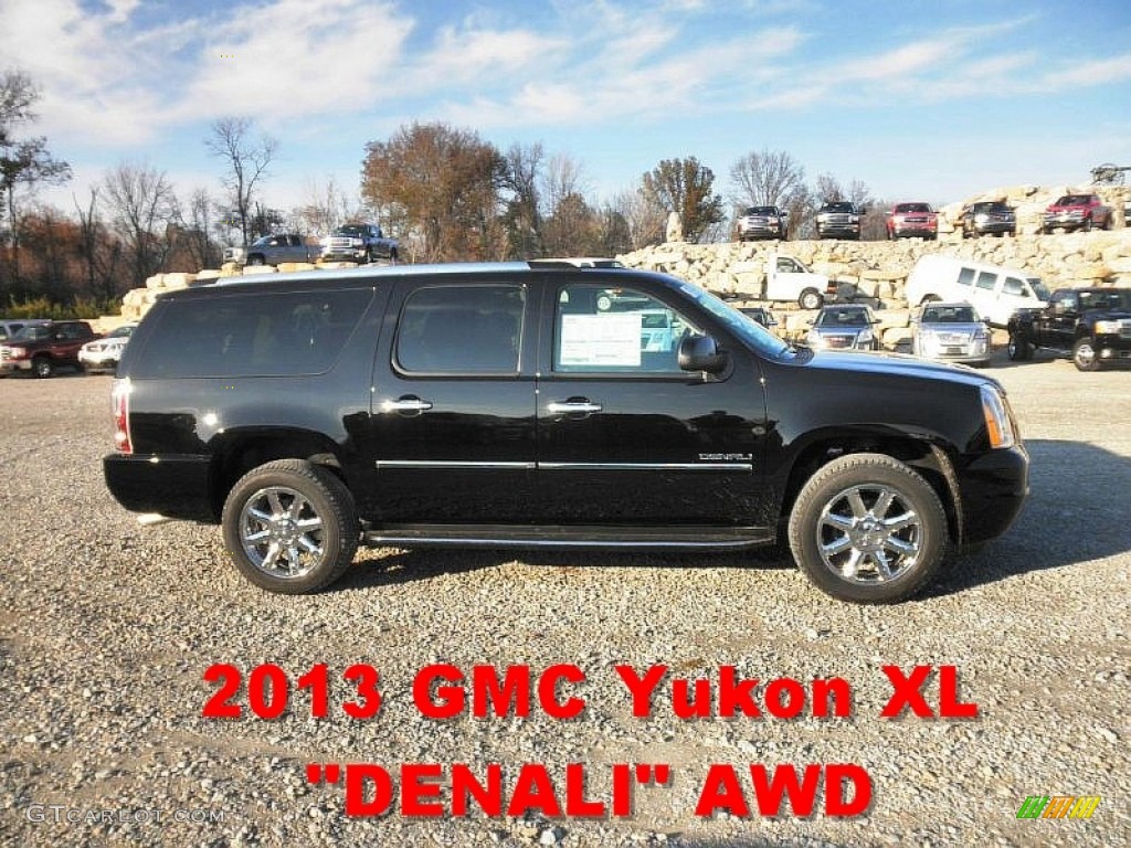 2013 Yukon XL Denali AWD - Onyx Black / Ebony photo #1
