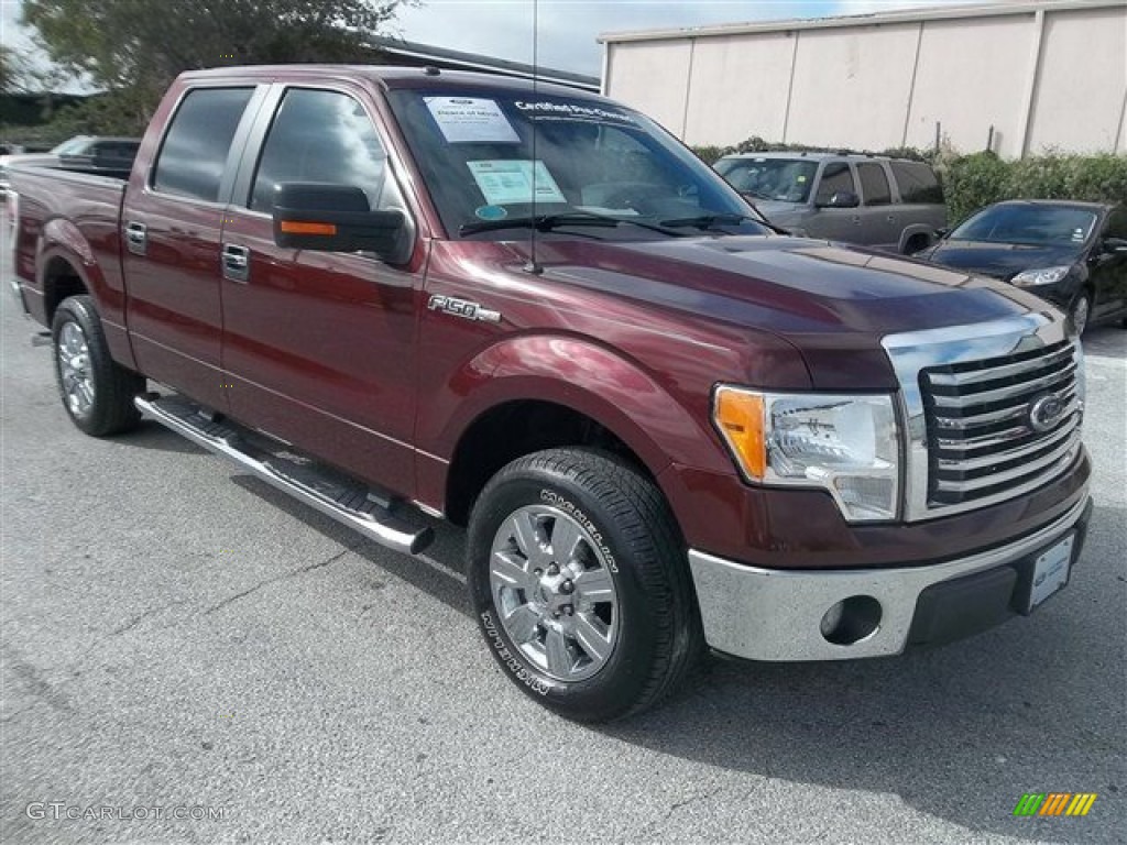 2010 F150 XLT SuperCrew - Royal Red Metallic / Medium Stone photo #1