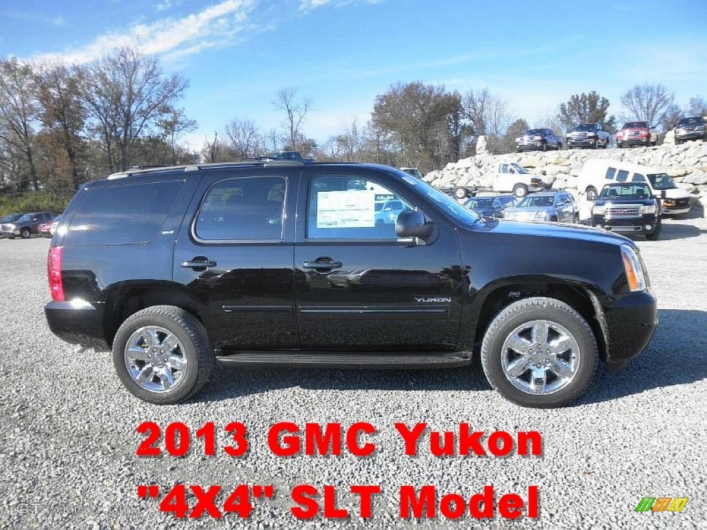 2013 Yukon SLT 4x4 - Onyx Black / Ebony photo #1