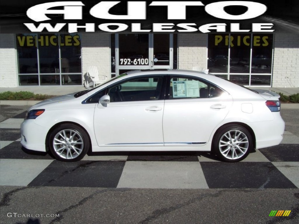 2010 HS 250h Hybrid Premium - Starfire White Pearl / Parchment photo #1