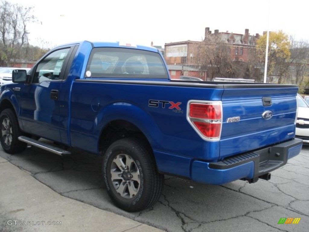 2013 F150 STX Regular Cab 4x4 - Blue Flame Metallic / Steel Gray photo #6