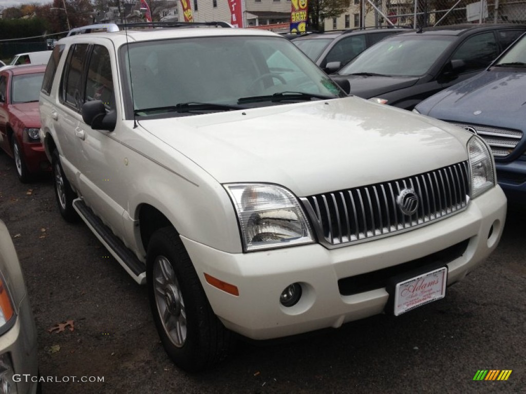 2004 Mountaineer Premier AWD - Ceramic White Pearl / Medium Dark Parchment photo #3