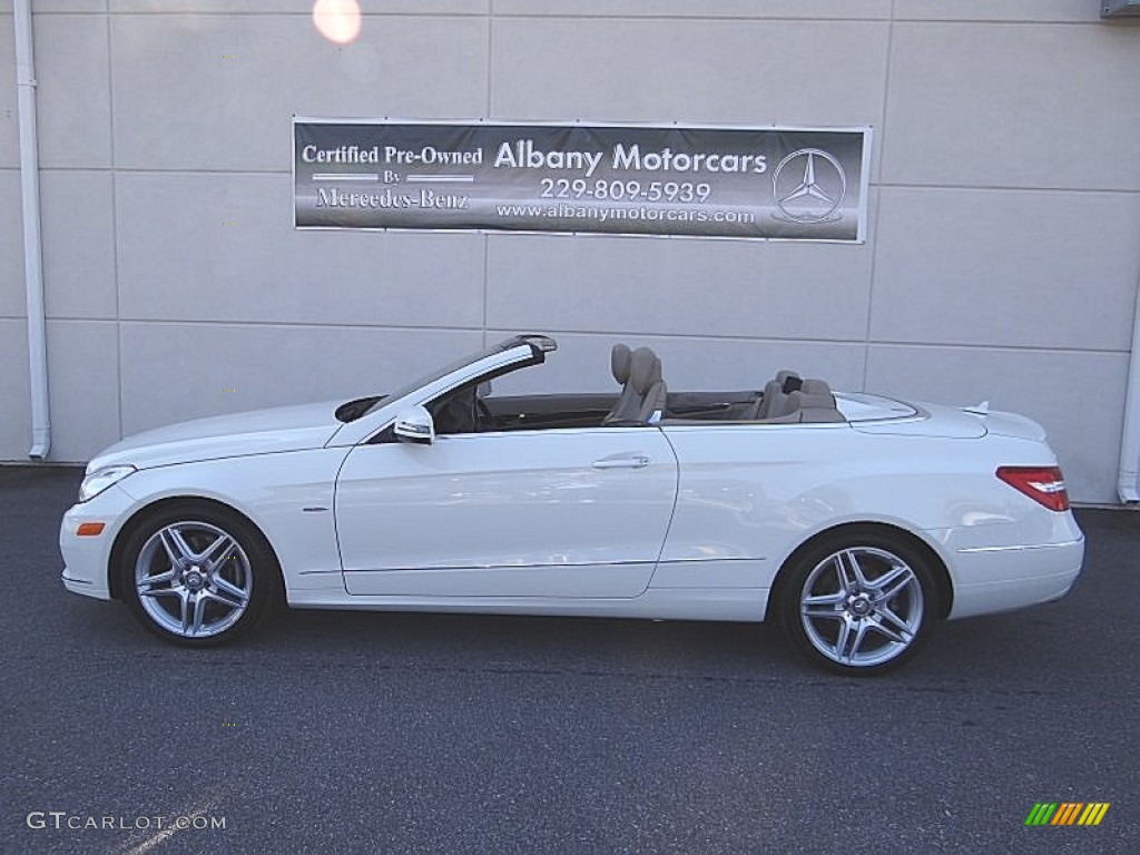 2011 E 350 Cabriolet - Arctic White / Almond/Mocha photo #1