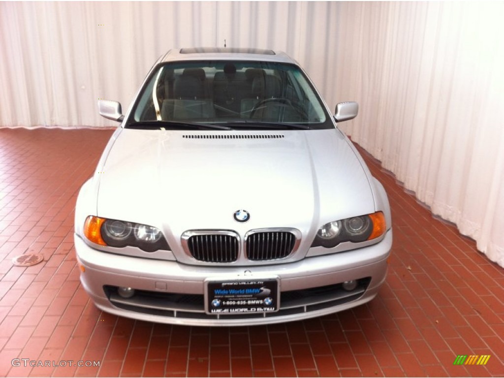 2000 3 Series 328i Coupe - Titanium Silver Metallic / Grey photo #2