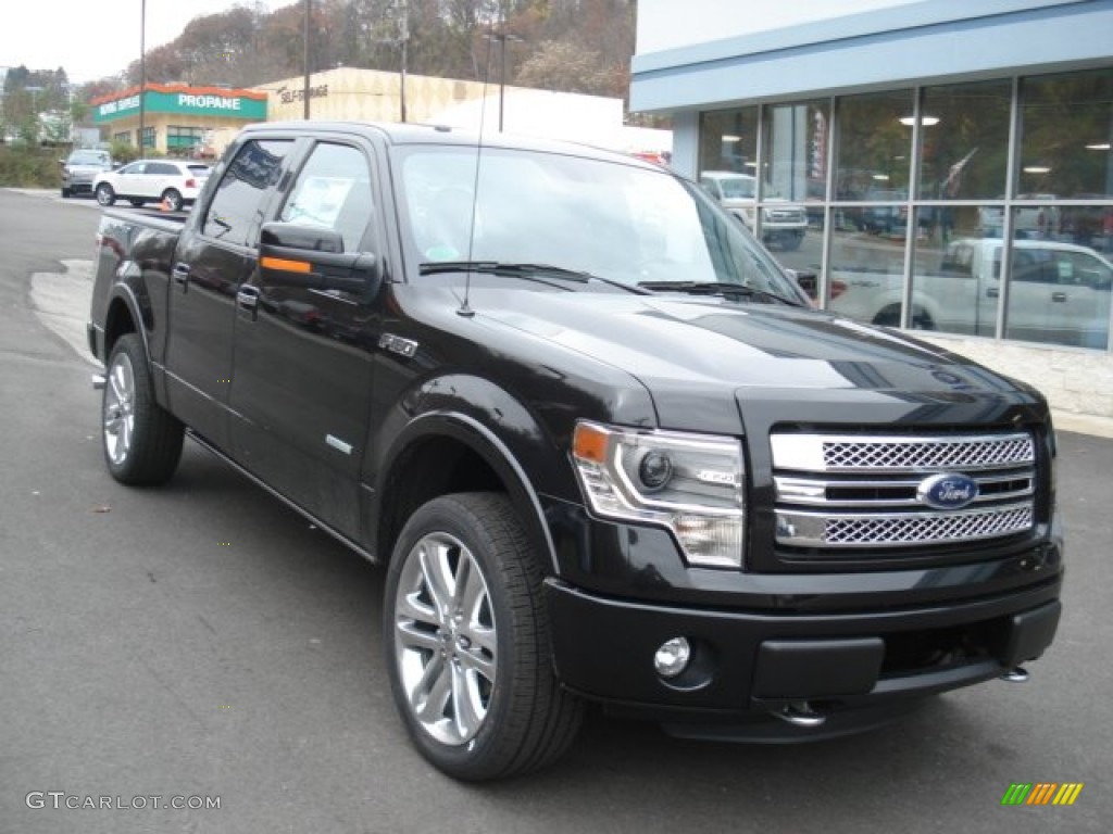 2013 F150 Limited SuperCrew 4x4 - Tuxedo Black Metallic / Limited Unique Red Leather photo #2