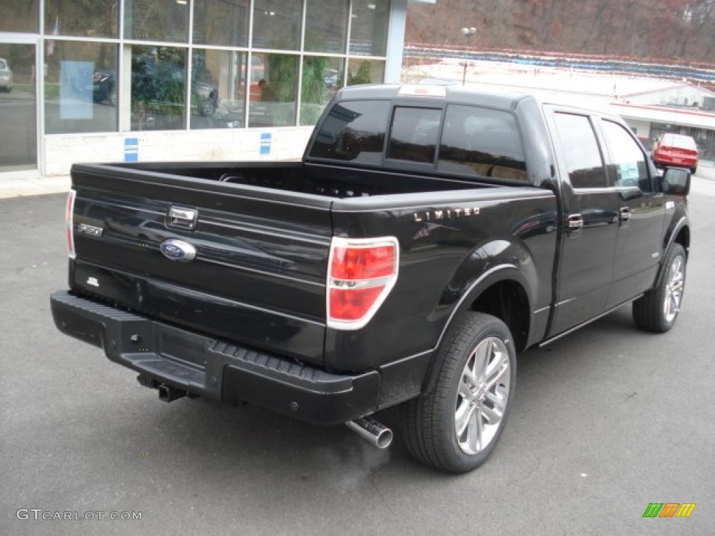 2013 F150 Limited SuperCrew 4x4 - Tuxedo Black Metallic / Limited Unique Red Leather photo #8