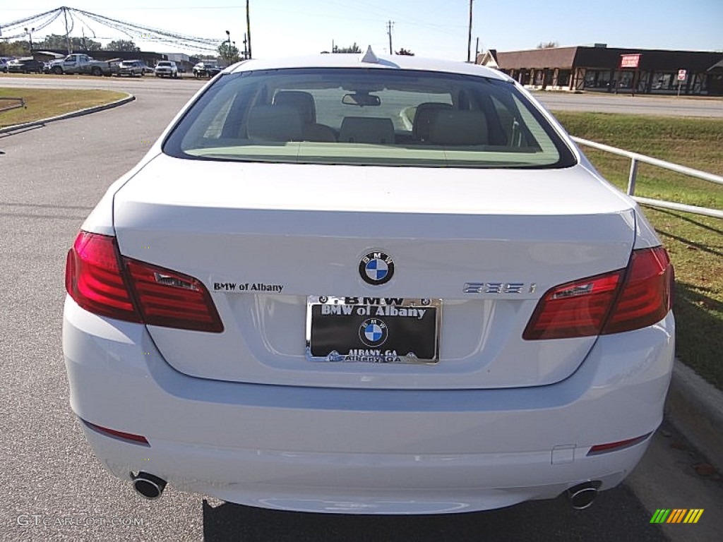 2013 5 Series 535i Sedan - Alpine White / Venetian Beige photo #5