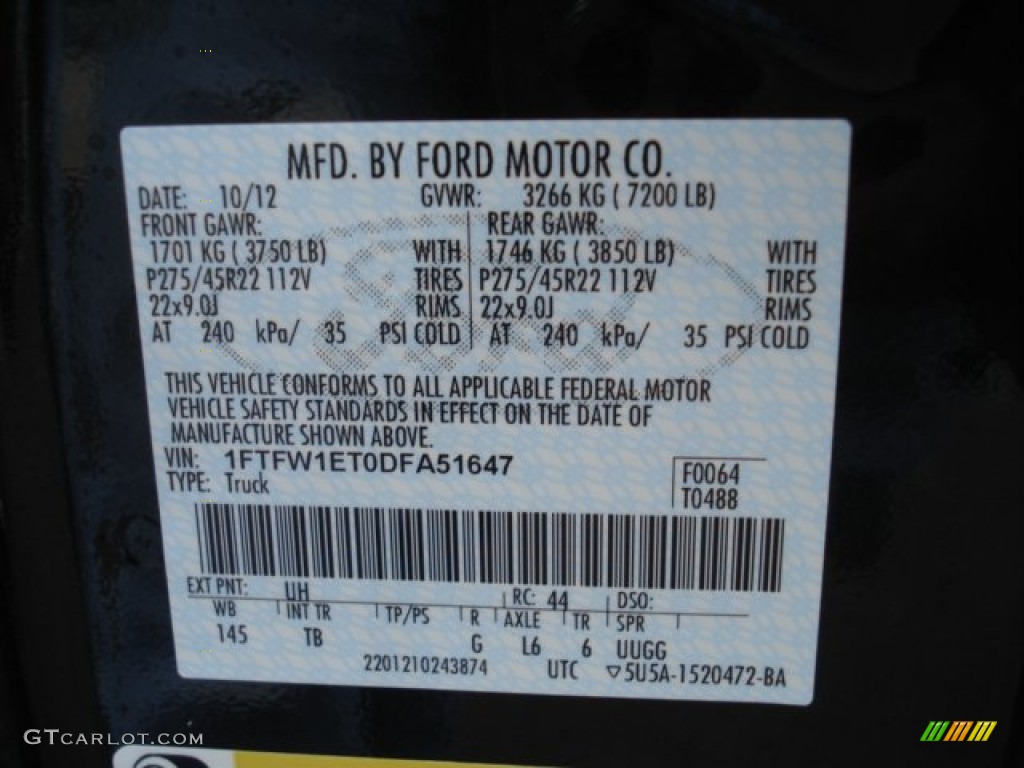 2013 F150 Limited SuperCrew 4x4 - Tuxedo Black Metallic / Limited Unique Red Leather photo #18