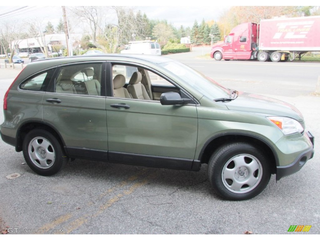 2009 CR-V LX 4WD - Green Tea Metallic / Ivory photo #5