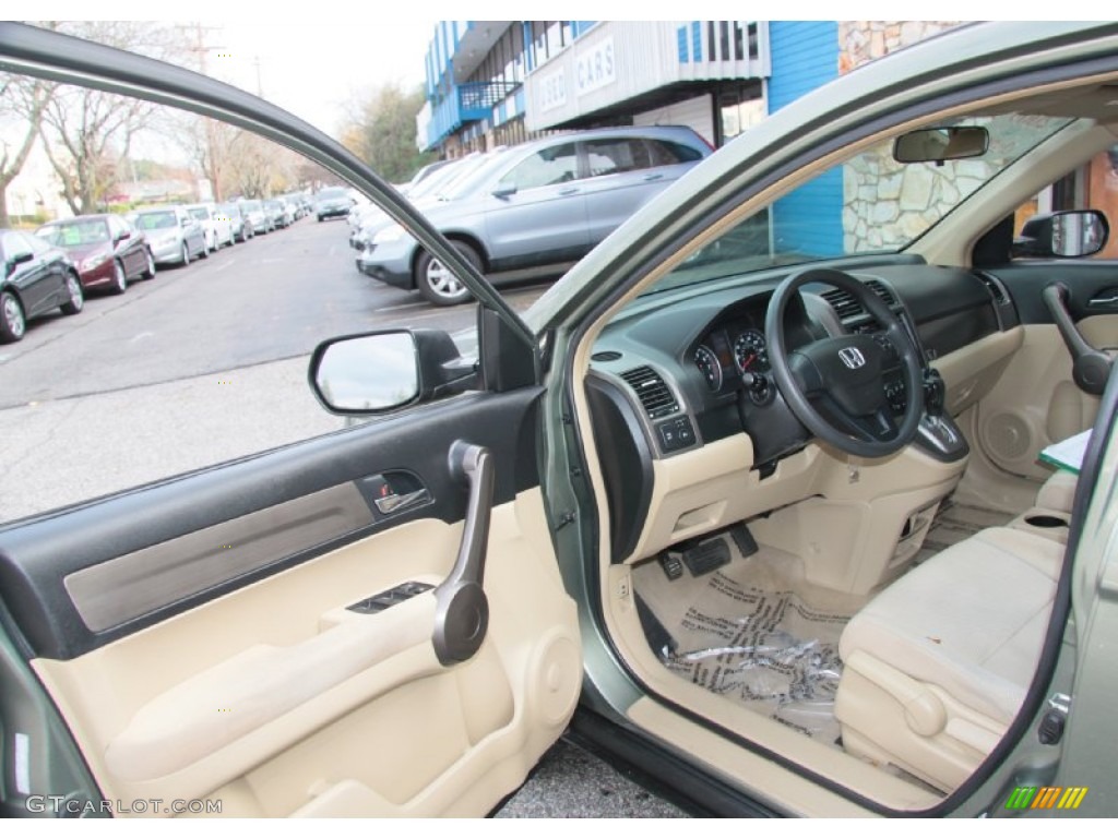 2009 CR-V LX 4WD - Green Tea Metallic / Ivory photo #13