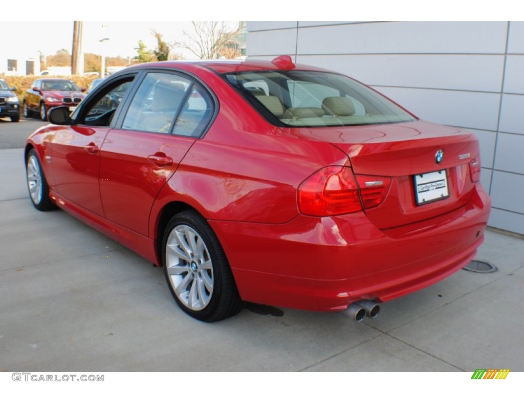 2010 3 Series 328i xDrive Sedan - Crimson Red / Beige photo #4