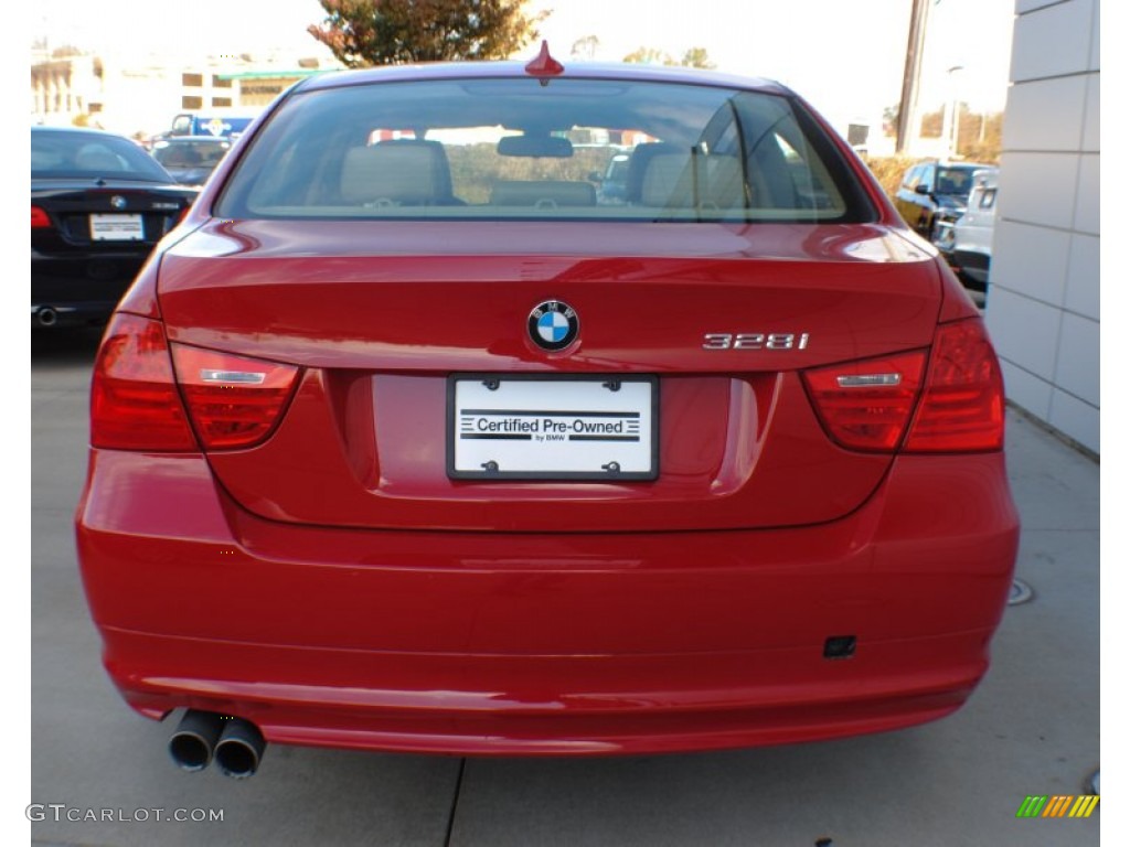 2010 3 Series 328i xDrive Sedan - Crimson Red / Beige photo #5