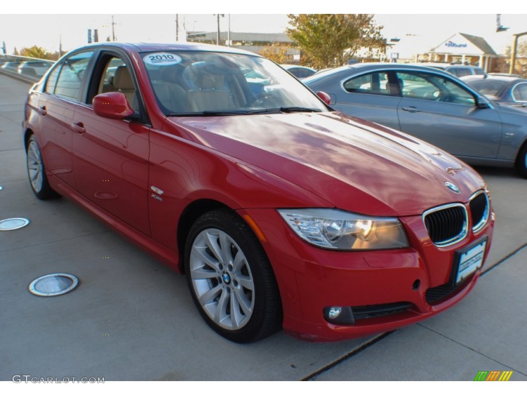 2010 3 Series 328i xDrive Sedan - Crimson Red / Beige photo #7