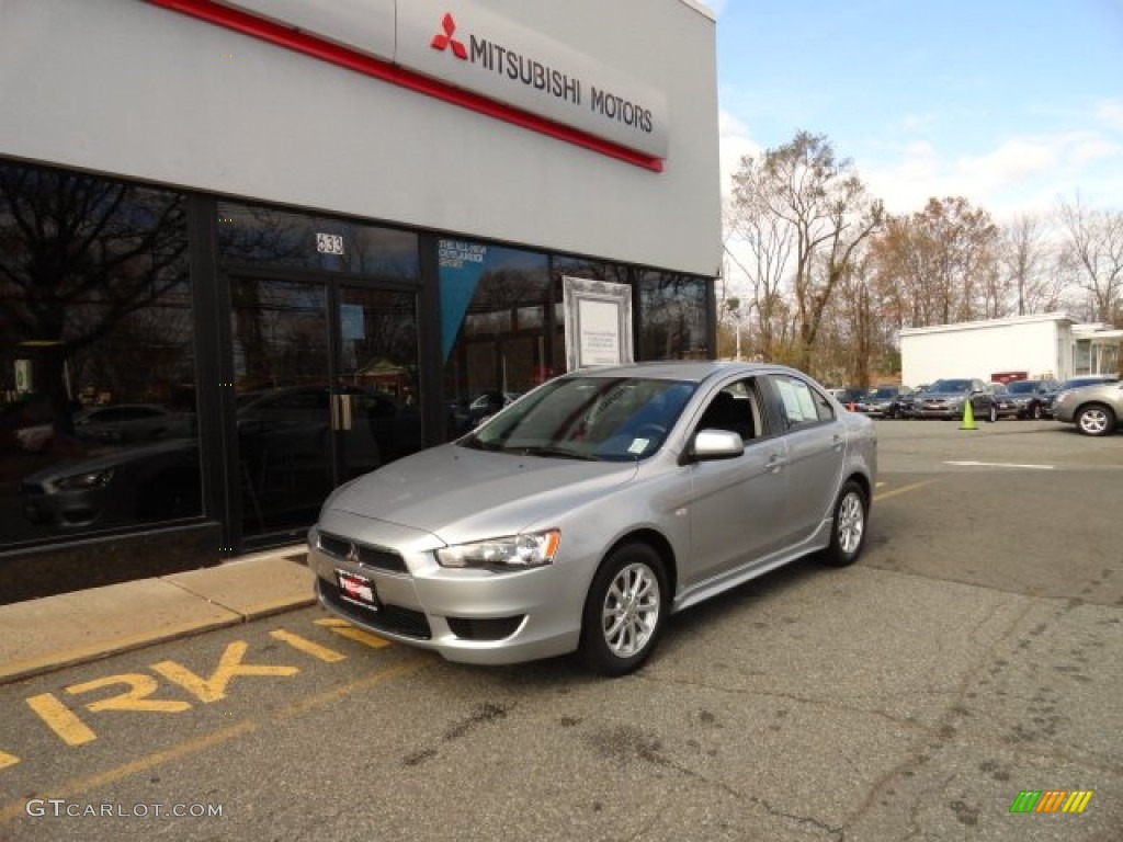 2010 Lancer ES - Apex Silver Metallic / Black photo #2