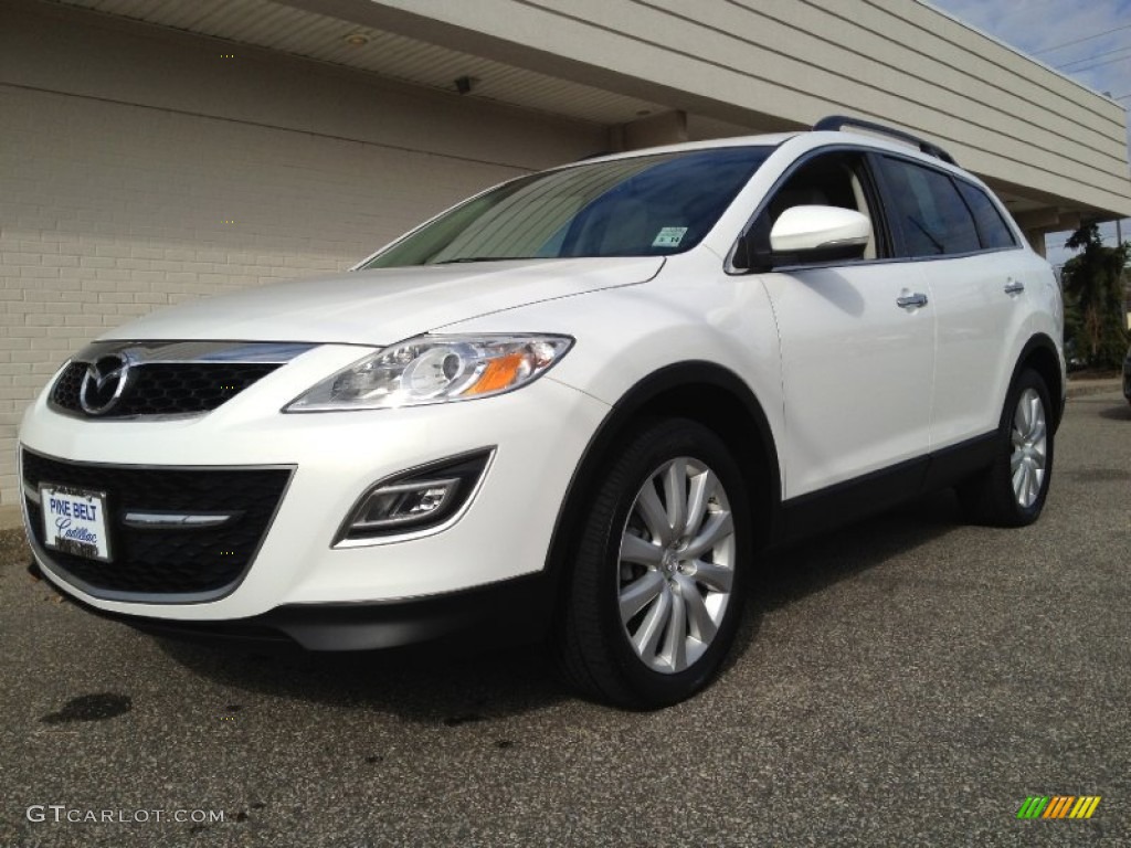 2010 CX-9 Touring AWD - Crystal White Pearl Mica / Black photo #1