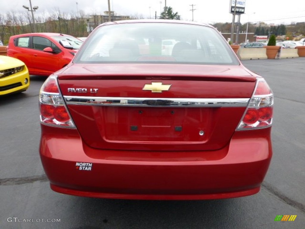 2010 Aveo LT Sedan - Sport Red / Charcoal photo #4