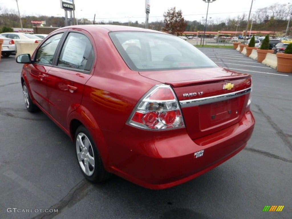 2010 Aveo LT Sedan - Sport Red / Charcoal photo #5