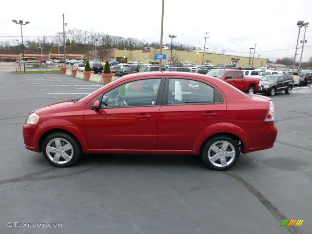 2010 Aveo LT Sedan - Sport Red / Charcoal photo #6