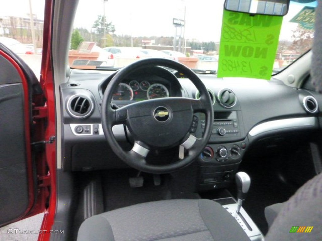2010 Aveo LT Sedan - Sport Red / Charcoal photo #12