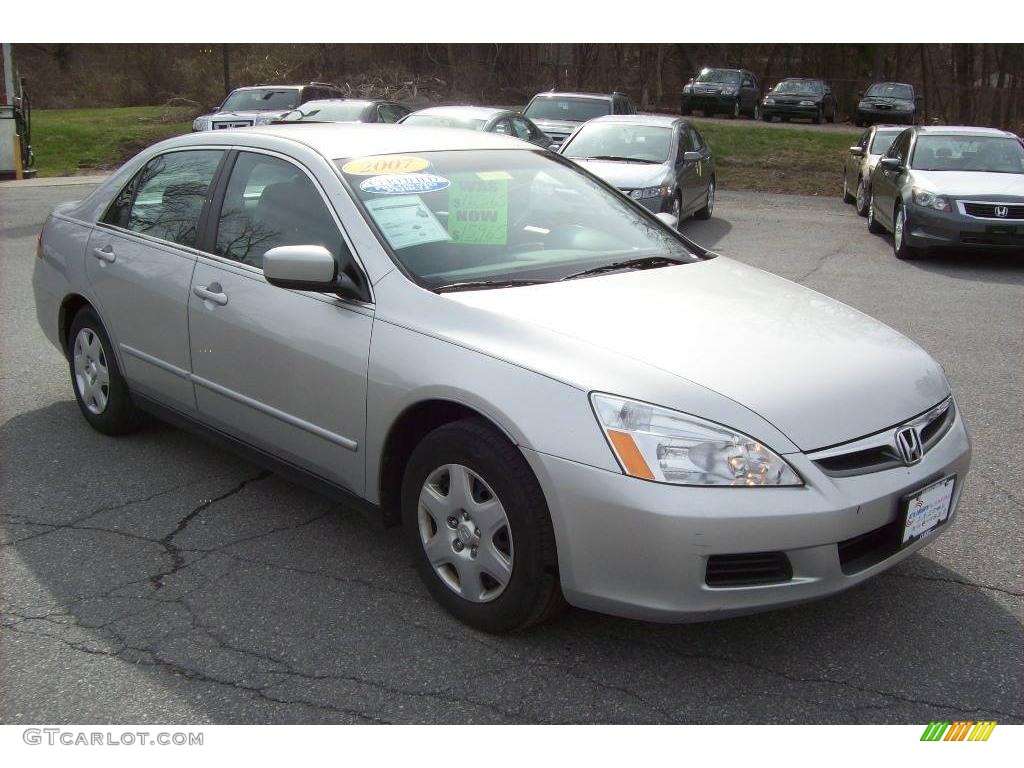 2007 Accord LX Sedan - Alabaster Silver Metallic / Gray photo #1