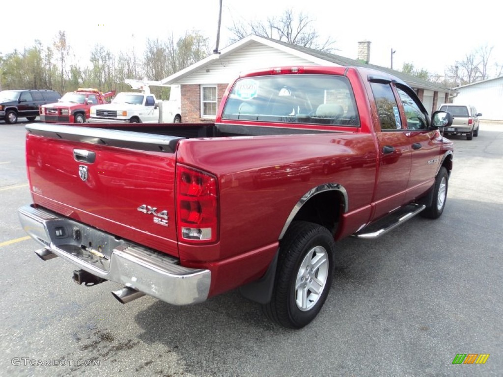 2006 Ram 1500 SLT Quad Cab 4x4 - Inferno Red Crystal Pearl / Medium Slate Gray photo #3