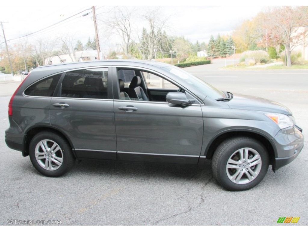 2010 CR-V EX-L AWD - Polished Metal Metallic / Black photo #5