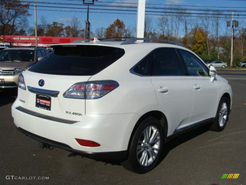 2010 RX 450h AWD Hybrid - Aurora White Pearl / Parchment/Brown Walnut photo #4