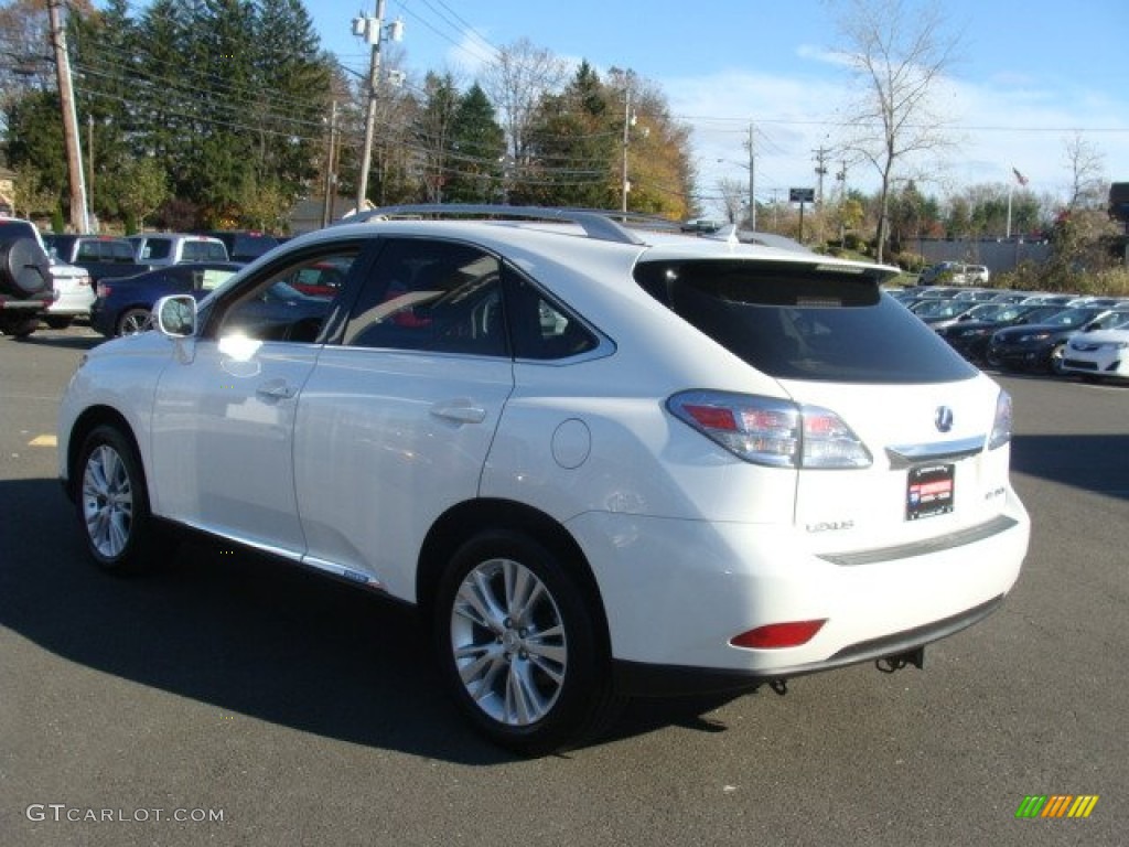 2010 RX 450h AWD Hybrid - Aurora White Pearl / Parchment/Brown Walnut photo #6