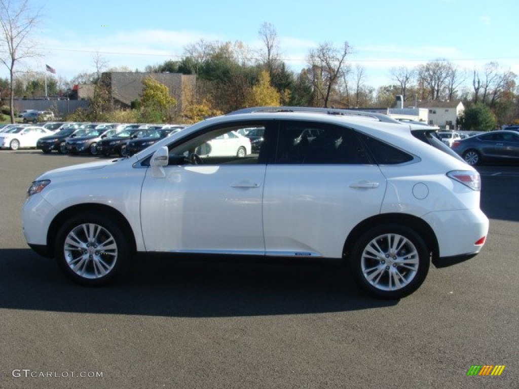 2010 RX 450h AWD Hybrid - Aurora White Pearl / Parchment/Brown Walnut photo #7
