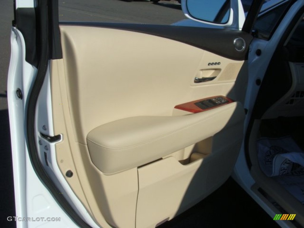 2010 RX 450h AWD Hybrid - Aurora White Pearl / Parchment/Brown Walnut photo #8
