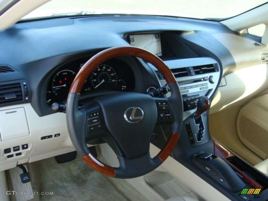 2010 RX 450h AWD Hybrid - Aurora White Pearl / Parchment/Brown Walnut photo #10